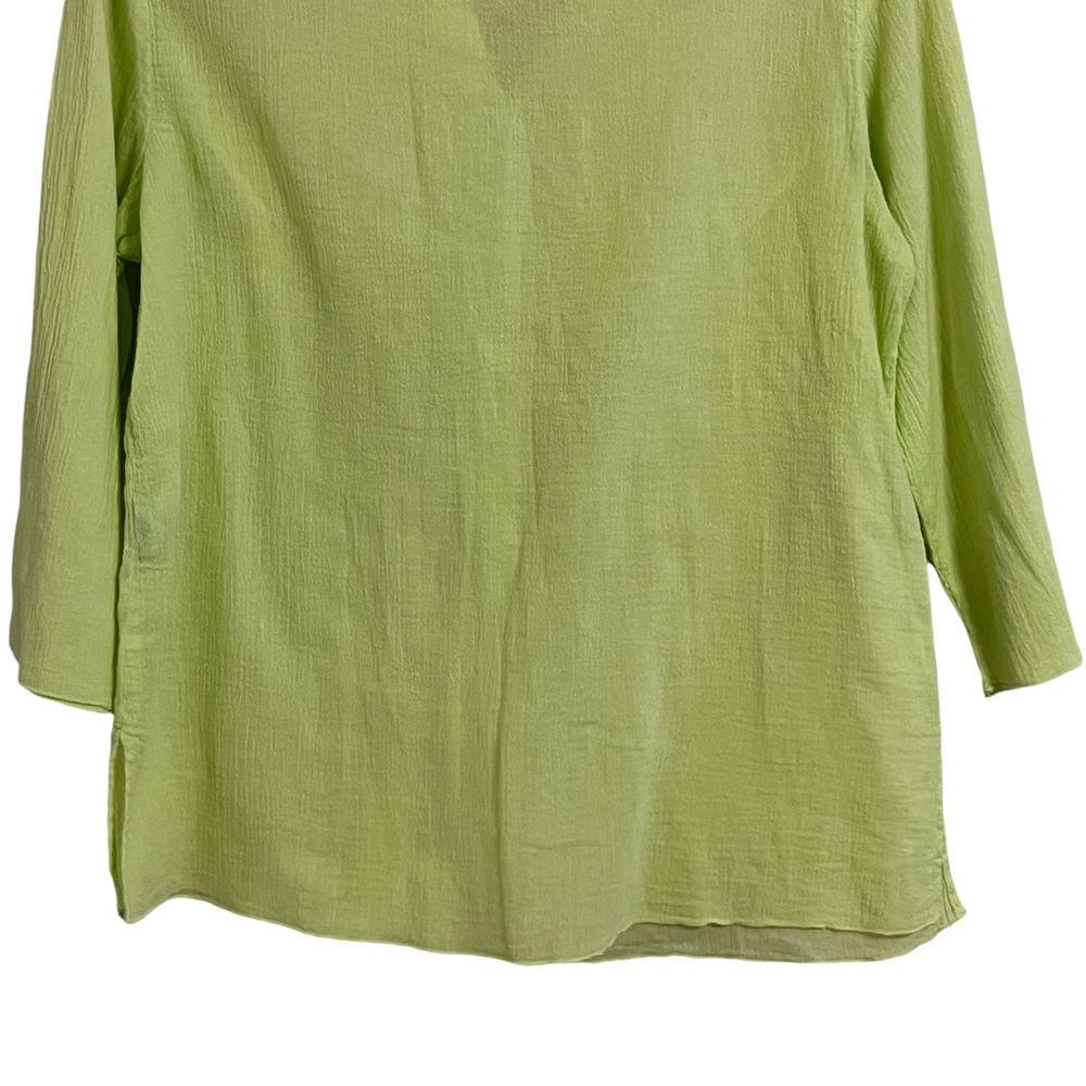 Fresh Produce 3/4 Sleeve Button Down Cotton Shirt - Picture 6 of 8